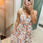 Chiffon Floral Maxi- Orange