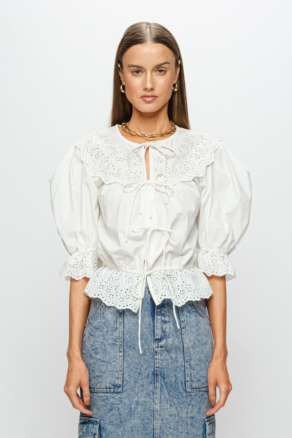 Emi Blouse- White