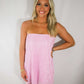 Strapless Mini Dress- Pink