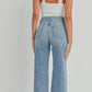 Patch Pocket Wide Leg Jean