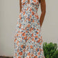 Chiffon Floral Maxi- Orange