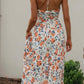 Chiffon Floral Maxi- Orange