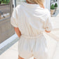 Button Down Romper- Cream