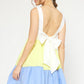 Reagan Dress- Blue/Yellow