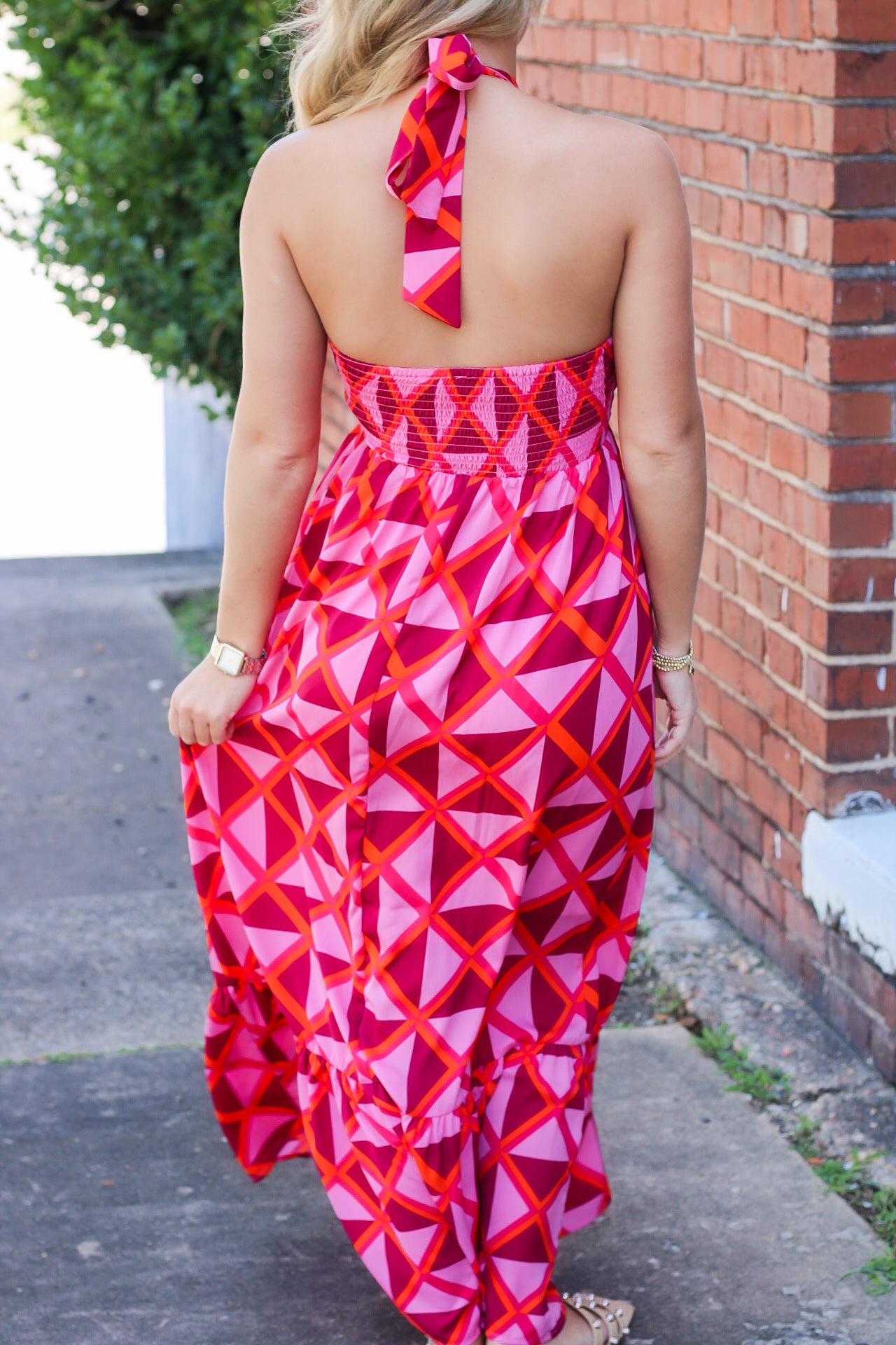 Printed Maxi- Pink/Orange