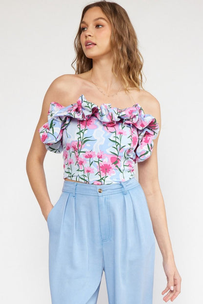Ellie Top- Pink/Blue