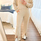 Split Hem Lounge Set- Taupe