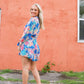 Leslie Dress- Blue Multi