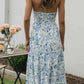 Chiffon Floral Maxi- Blue