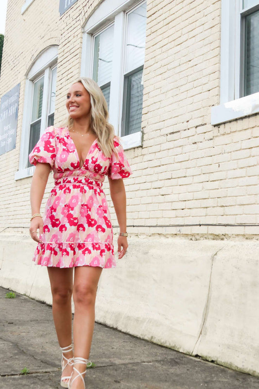 Pink Floral Dress