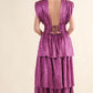 Metallic Plunge Maxi- Magenta