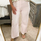 Straight Wide Leg Denim- Strawberry Shake