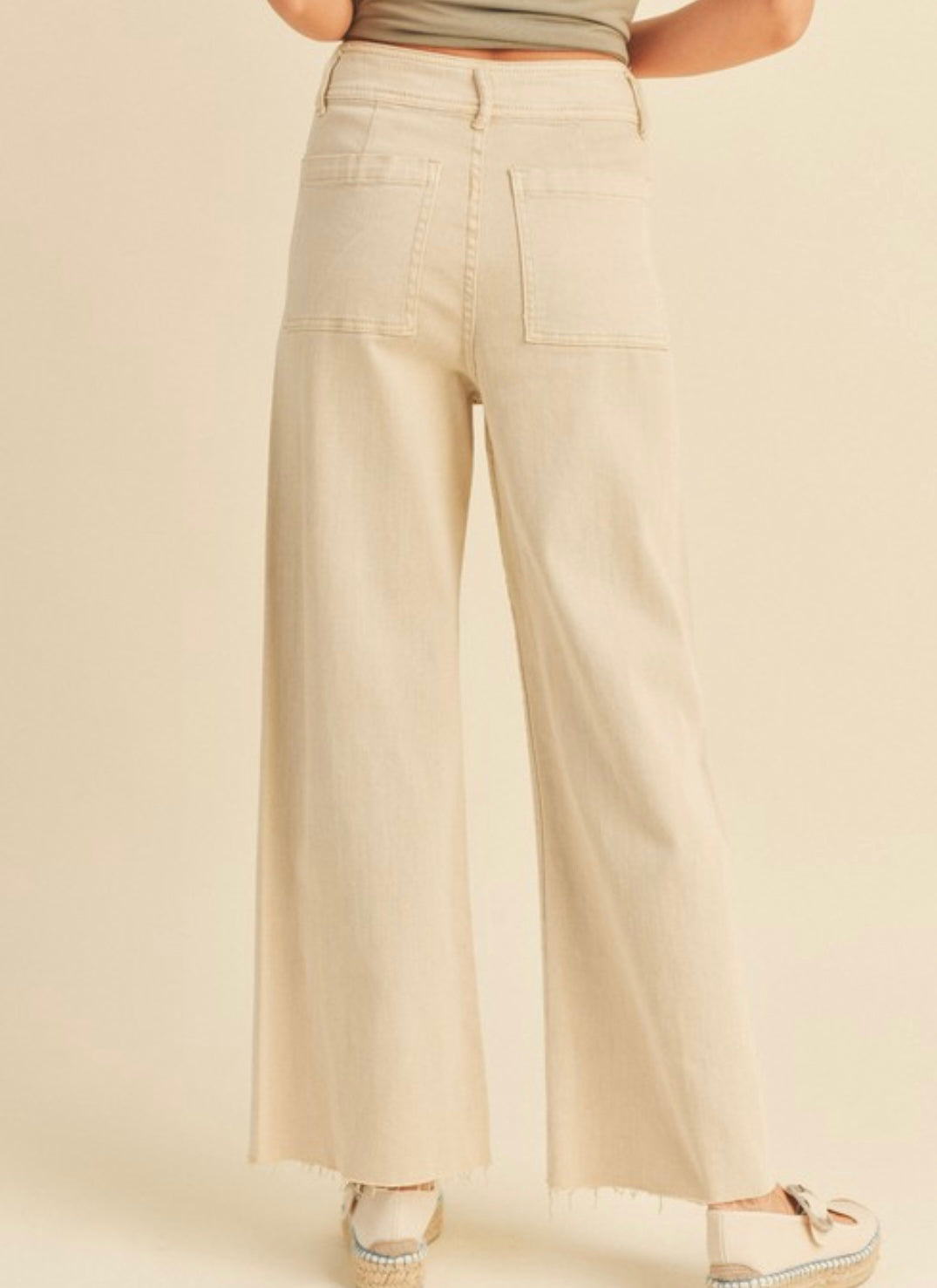 Straight Wide Leg Denim- Banana