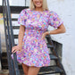 Floral Bubble Dress- Purple