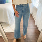 Patch Pocket Wide Leg Jean