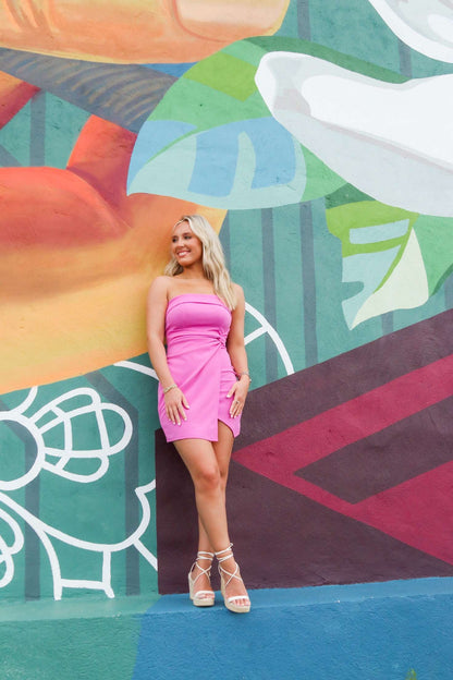 Tube Bodycon Dress- Pink