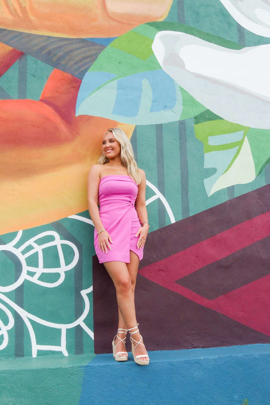 Tube Bodycon Dress- Pink