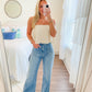 Patch Pocket Wide Leg Jean