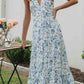 Chiffon Floral Maxi- Blue