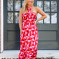 Printed Maxi- Pink/Orange