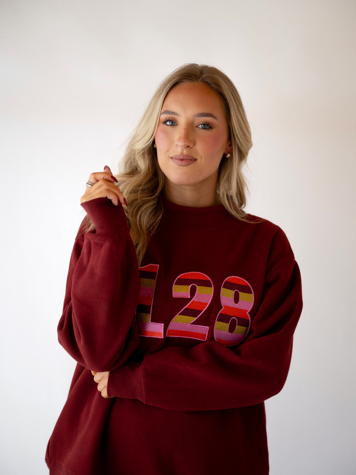 PRE-ORDER: The Stripe Signature Mockneck- Burgundy