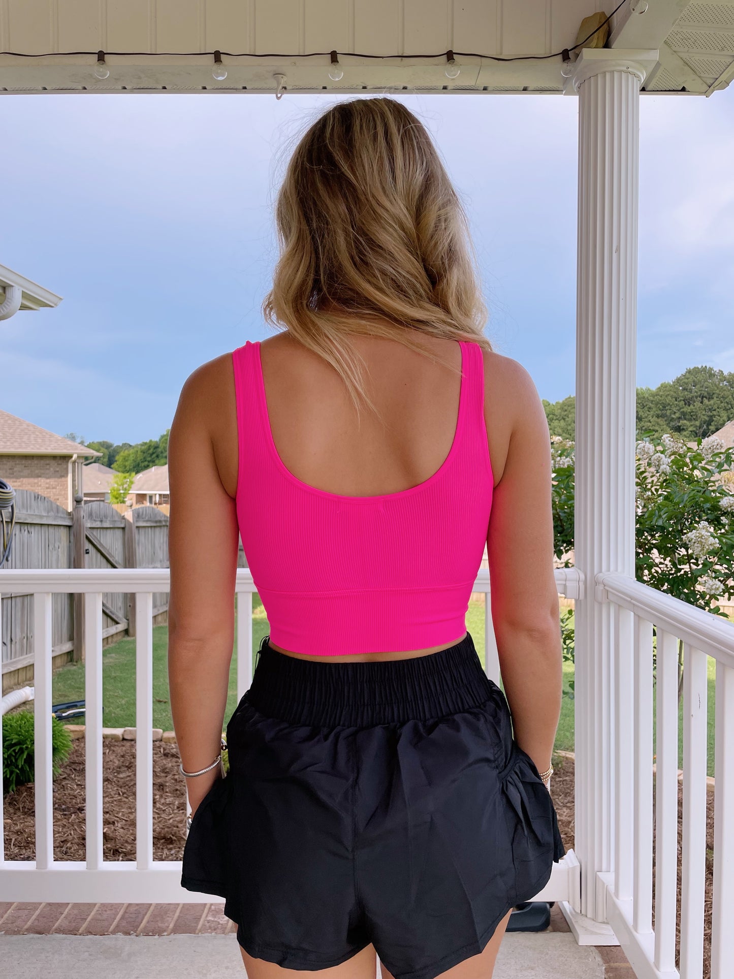 Cutout Crop- Hot Pink