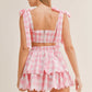 Scalloped Gingham Set- Blue