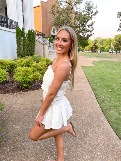 Cami & Skort Set- White