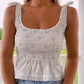 Smocked Top- White