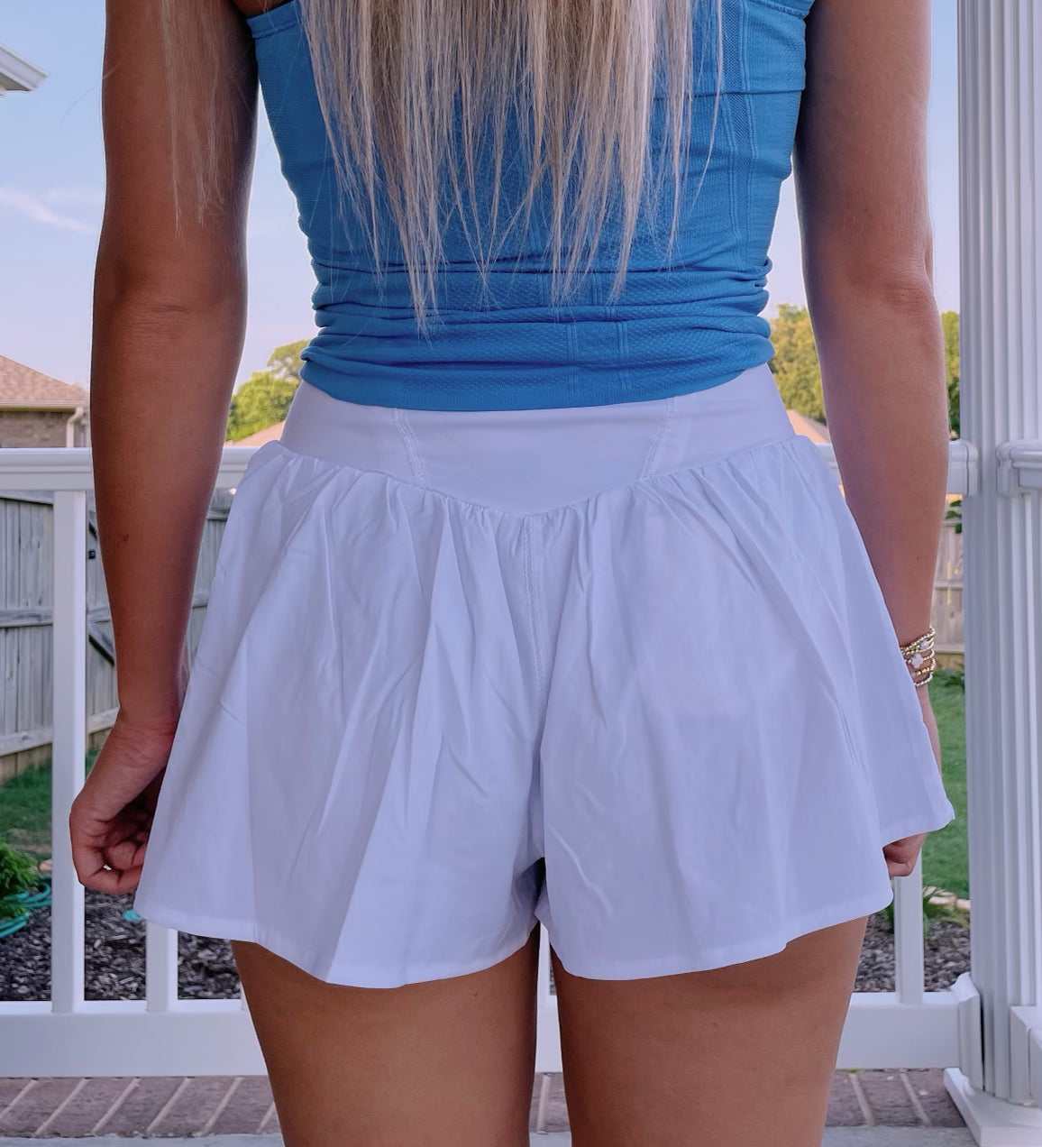 Athletic Skort- White & Black