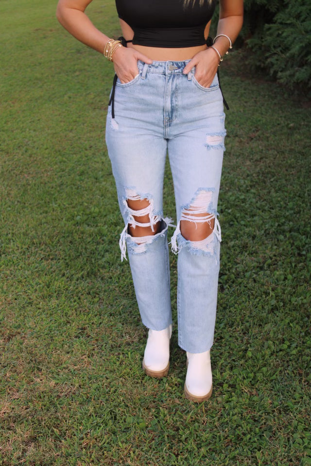 High Waist Loose Fit Jean