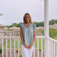 Ruffle Sleeve Top- Sage