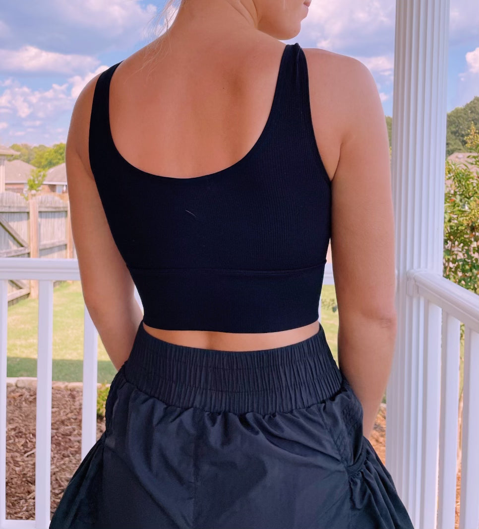 Cutout Crop- Black