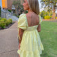 Sweetheart Mini Dress- Yellow