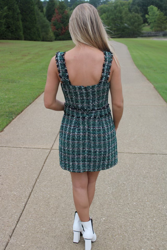 Blair Dress- Green/Black