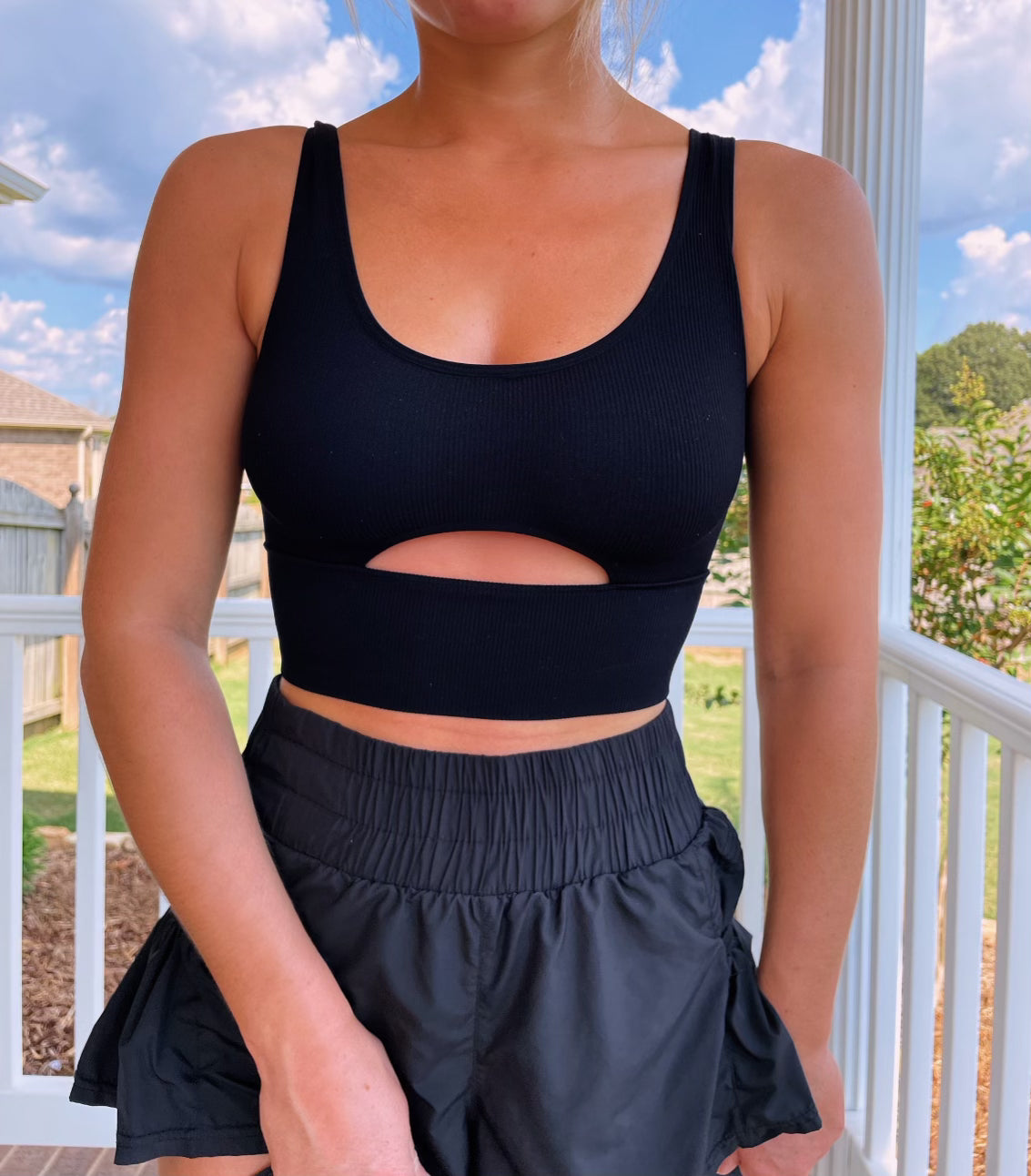 Cutout Crop- Black