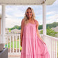 Tie Strap Maxi- Light Pink