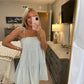 Tie Strap Mini Dress- Light Blue
