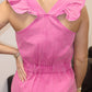 Denim Jumpsuit- Pink