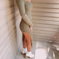 Fitted Midi Dress- Sage