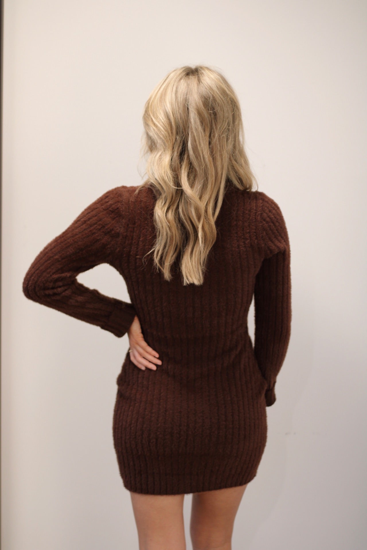 Sweater Dress- Brown