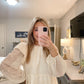 Lace Ruffle Dress- Cream