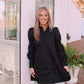 Collared Mini Dress- Black