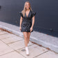 Mini Leather Dress- Black