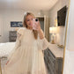 Lace Ruffle Dress- Cream