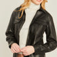 Leather Shacket- Black