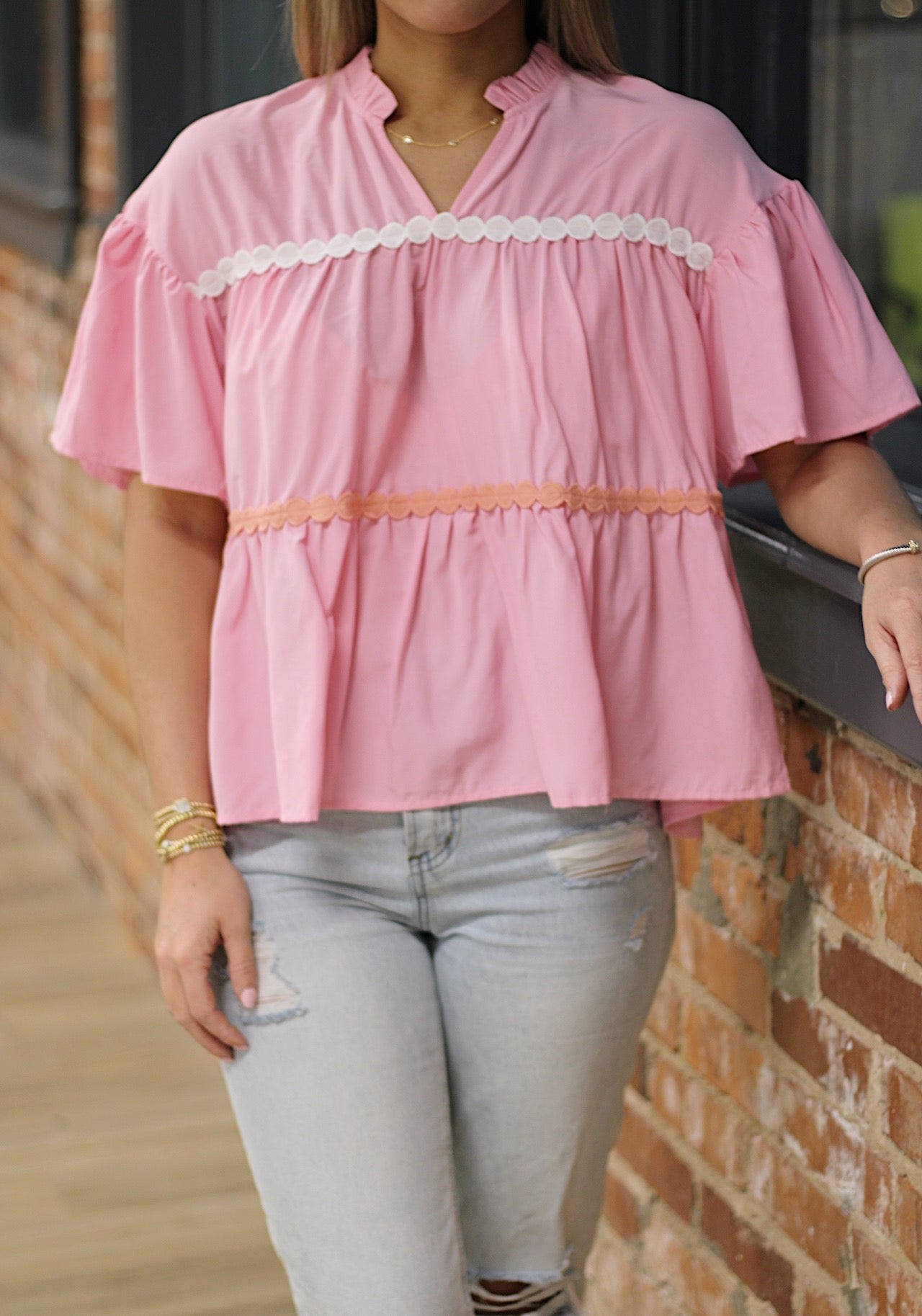 Everly Top- Light pink