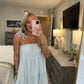 Tie Strap Mini Dress- Light Blue
