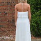 Pleated Two Piece Set- White