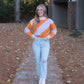 Ivy Sweater- Orange/Purple